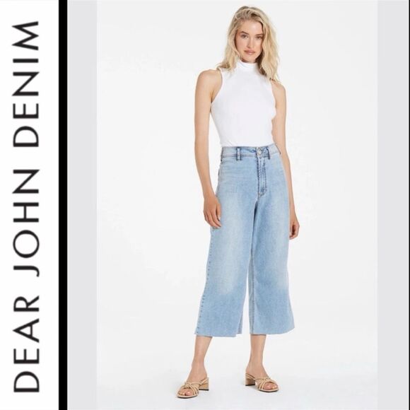 NWT Dear John Audrey Wide Leg Crop Jeans - Picture 1 of 16